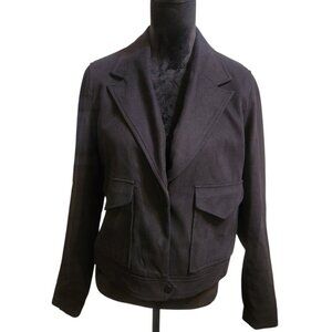 Nine West Lined Black Crop Jacket Size M